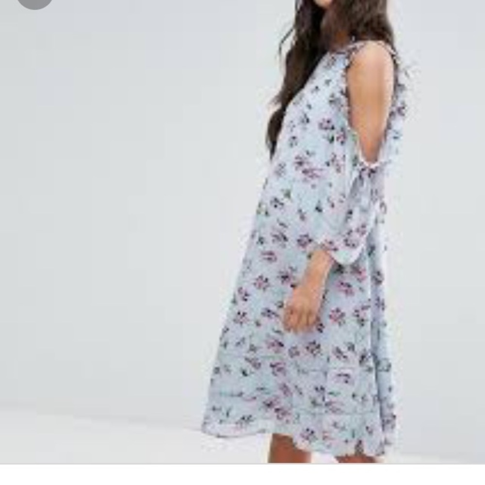 ASOS Maternity Floral Cold Shoulder Dress